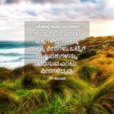 Picture 04 - ಯೆಹೆಜ್ಕೇಲನು 40:41 KANIRV - ಹೆಬ್ಬಾಗಿಲಿನ ಎರಡು - Bible Verse Picture