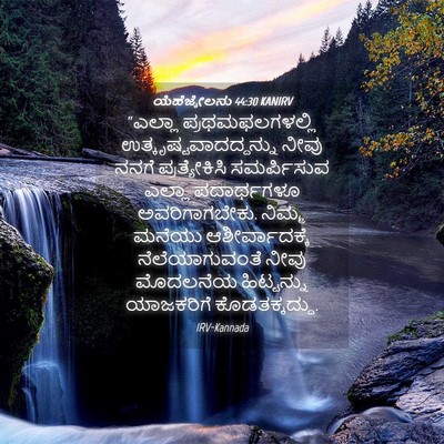 Picture 04 - ಯೆಹೆಜ್ಕೇಲನು 44:30 KANIRV - “ಎಲ್ಲಾ - Bible Verse Picture