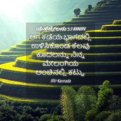 Picture 04 - ಯೆಹೆಜ್ಕೇಲನು 5:3 KANIRV - ಆಗ ಕಡೆಯ ಭಾಗದಲ್ಲಿ - Bible Verse Picture