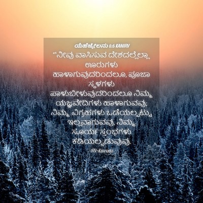 Picture 04 - ಯೆಹೆಜ್ಕೇಲನು 6:6 KANIRV - “‘ನೀವು ವಾಸಿಸುವ - Bible Verse Picture