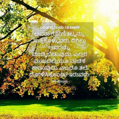 Picture 04 - ಯೆಹೆಜ್ಕೇಲನು 7:18 KANIRV - ಅವರು ಗೋಣಿತಟ್ಟನ್ನು - Bible Verse Picture