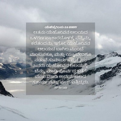 Picture 04 - ಯೆಹೆಜ್ಕೇಲನು 8:16 KANIRV - ಆತನು ಯೆಹೋವನ ಆಲಯದ - Bible Verse Picture