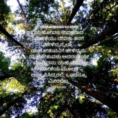 Picture 04 - ಯೆಹೋಶುವನು 11:15 KANIRV - ಯೆಹೋವನ ಸೇವಕನಾದ - Bible Verse Picture