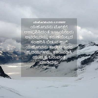 Picture 04 - ಯೆಹೋಶುವನು 11:20 KANIRV - ಯೆಹೋವನು ಮೋಶೆಗೆ - Bible Verse Picture