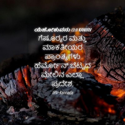 Picture 04 - ಯೆಹೋಶುವನು 13:11 KANIRV - ಗೆಷೂರ‍್ಯರ ಮತ್ತು - Bible Verse Picture