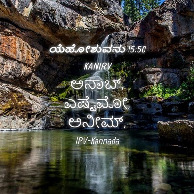 Picture 04 - ಯೆಹೋಶುವನು 15:50 KANIRV - ಅನಾಬ್, ಎಷ್ಟೆಮೋ, - Bible Verse Picture