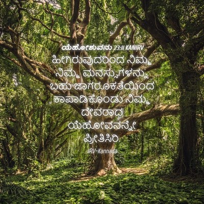 Picture 04 - ಯೆಹೋಶುವನು 23:11 KANIRV - ಹೀಗಿರುವುದರಿಂದ - Bible Verse Picture