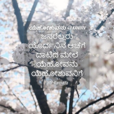 Picture 04 - ಯೆಹೋಶುವನು 4:1 KANIRV - ಜನರೆಲ್ಲರು - Bible Verse Picture