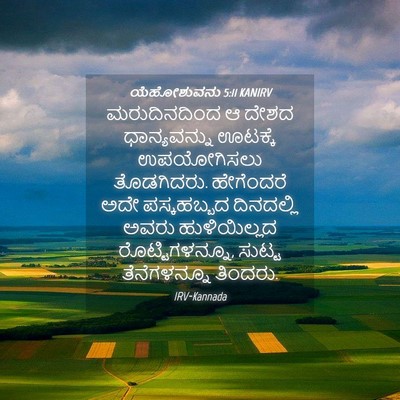 Picture 04 - ಯೆಹೋಶುವನು 5:11 KANIRV - ಮರುದಿನದಿಂದ ಆ ದೇಶದ - Bible Verse Picture