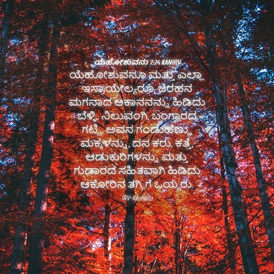 Picture 04 - ಯೆಹೋಶುವನು 7:24 KANIRV - ಯೆಹೋಶುವನೂ ಮತ್ತು - Bible Verse Picture