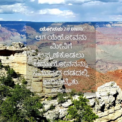 Picture 04 - ಯೋನನು 2:10 KANIRV - ಆಗ ಯೆಹೋವನು ಮೀನಿಗೆ - Bible Verse Picture