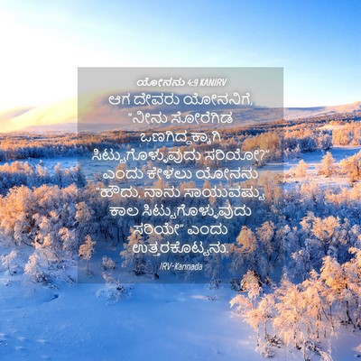 Picture 04 - ಯೋನನು 4:9 KANIRV - ಆಗ ದೇವರು ಯೋನನಿಗೆ, - Bible Verse Picture
