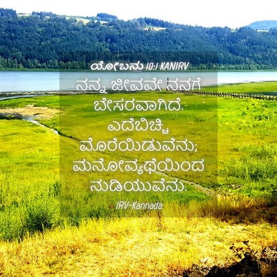 Picture 04 - ಯೋಬನು 10:1 KANIRV - ನನ್ನ ಜೀವವೇ ನನಗೆ - Bible Verse Picture