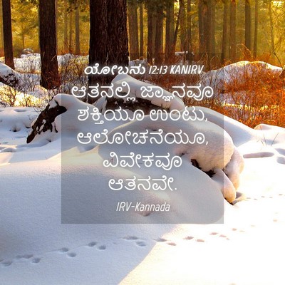 Picture 04 - ಯೋಬನು 12:13 KANIRV - ಆತನಲ್ಲಿ ಜ್ಞಾನವೂ - Bible Verse Picture