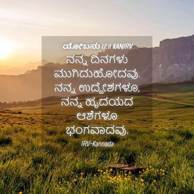 Picture 04 - ಯೋಬನು 17:11 KANIRV - ನನ್ನ ದಿನಗಳು - Bible Verse Picture