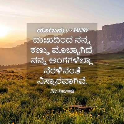 Picture 04 - ಯೋಬನು 17:7 KANIRV - ದುಃಖದಿಂದ ನನ್ನ - Bible Verse Picture