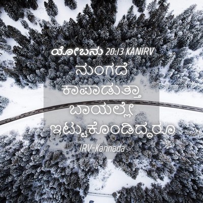 Picture 04 - ಯೋಬನು 20:13 KANIRV - ನುಂಗದೆ ಕಾಪಾಡುತ್ತಾ - Bible Verse Picture