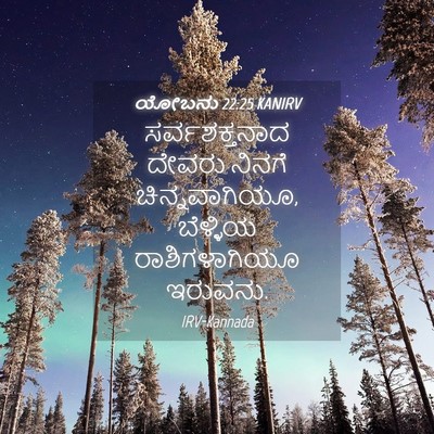 Picture 04 - ಯೋಬನು 22:25 KANIRV - ಸರ್ವಶಕ್ತನಾದ ದೇವರು - Bible Verse Picture