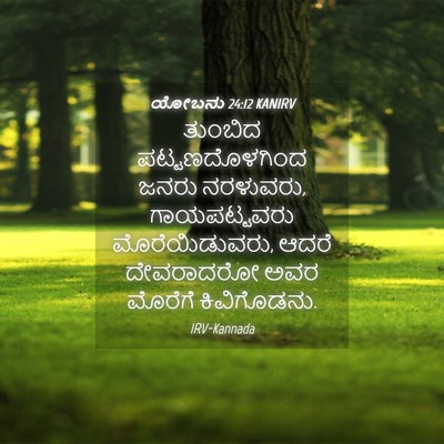 Picture 04 - ಯೋಬನು 24:12 KANIRV - ತುಂಬಿದ - Bible Verse Picture