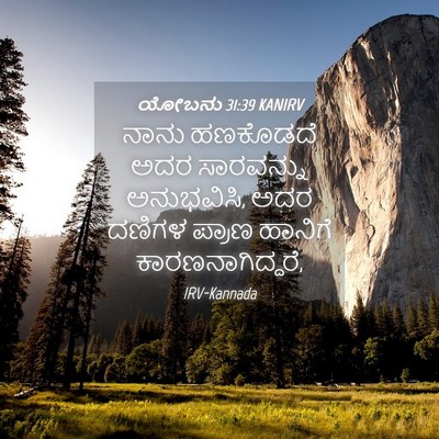 Picture 04 - ಯೋಬನು 31:39 KANIRV - ನಾನು ಹಣಕೊಡದೆ ಅದರ - Bible Verse Picture