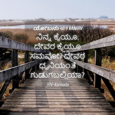 Picture 04 - ಯೋಬನು 40:9 KANIRV - ನಿನ್ನ ಕೈಯೂ, ದೇವರ - Bible Verse Picture
