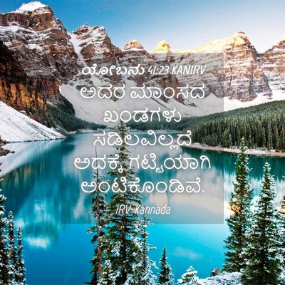 Picture 04 - ಯೋಬನು 41:23 KANIRV - ಅದರ ಮಾಂಸದ ಖಂಡಗಳು - Bible Verse Picture
