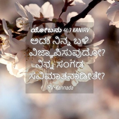 Picture 04 - ಯೋಬನು 41:3 KANIRV - ಅದು ನಿನ್ನ ಬಳಿ - Bible Verse Picture