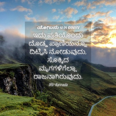 Picture 04 - ಯೋಬನು 41:34 KANIRV - ಇದು ಪ್ರತಿಯೊಂದು - Bible Verse Picture