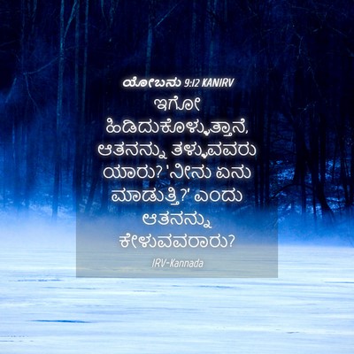 Picture 04 - ಯೋಬನು 9:12 KANIRV - ಇಗೋ - Bible Verse Picture