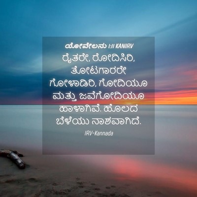 Picture 04 - ಯೋವೇಲನು 1:11 KANIRV - ರೈತರೇ, ರೋದಿಸಿರಿ, - Bible Verse Picture