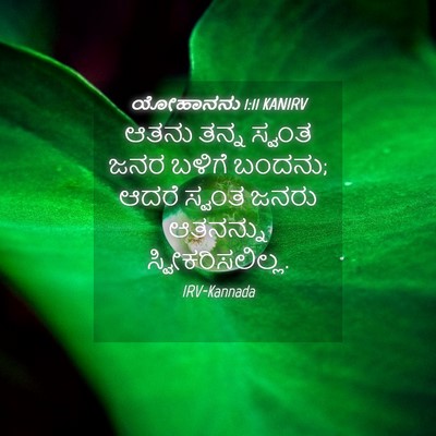 Picture 04 - ಯೋಹಾನನು 1:11 KANIRV - ಆತನು ತನ್ನ ಸ್ವಂತ - Bible Verse Picture