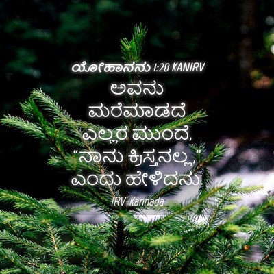 Picture 04 - ಯೋಹಾನನು 1:20 KANIRV - ಅವನು ಮರೆಮಾಡದೆ - Bible Verse Picture