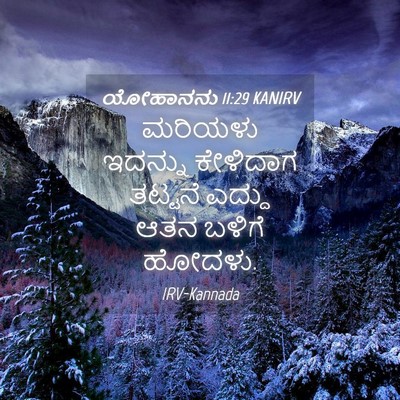Picture 04 - ಯೋಹಾನನು 11:29 KANIRV - ಮರಿಯಳು ಇದನ್ನು - Bible Verse Picture