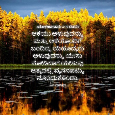 Picture 04 - ಯೋಹಾನನು 11:33 KANIRV - ಆಕೆಯು ಅಳುವುದನ್ನು - Bible Verse Picture