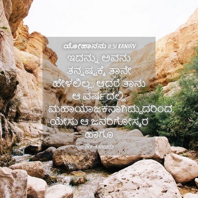 Picture 04 - ಯೋಹಾನನು 11:51 KANIRV - ಇದನ್ನು ಅವನು - Bible Verse Picture