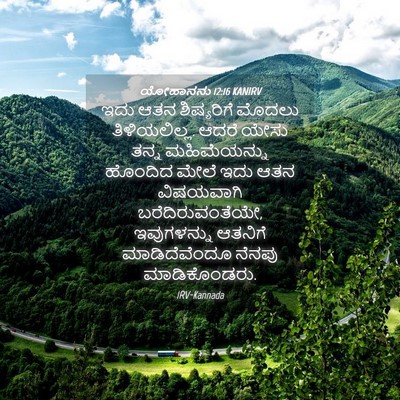 Picture 04 - ಯೋಹಾನನು 12:16 KANIRV - ಇದು ಆತನ ಶಿಷ್ಯರಿಗೆ - Bible Verse Picture