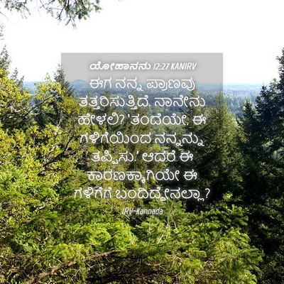 Picture 04 - ಯೋಹಾನನು 12:27 KANIRV - ಈಗ ನನ್ನ ಪ್ರಾಣವು - Bible Verse Picture