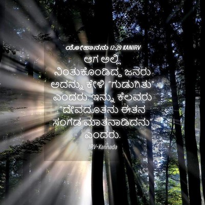 Picture 04 - ಯೋಹಾನನು 12:29 KANIRV - ಆಗ ಅಲ್ಲಿ - Bible Verse Picture