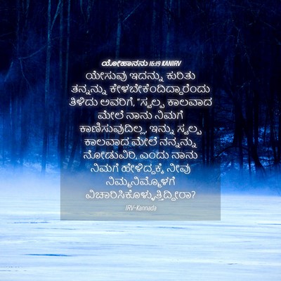 Picture 04 - ಯೋಹಾನನು 16:19 KANIRV - ಯೇಸುವು ಇದನ್ನು - Bible Verse Picture