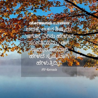 Picture 04 - ಯೋಹಾನನು 16:29 KANIRV - ಅದಕ್ಕೆ ಆತನ - Bible Verse Picture