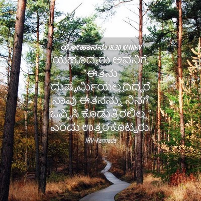 Picture 04 - ಯೋಹಾನನು 18:30 KANIRV - ಯೆಹೂದ್ಯರು ಅವನಿಗೆ, - Bible Verse Picture