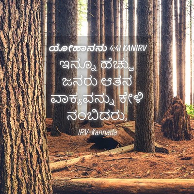 Picture 04 - ಯೋಹಾನನು 4:41 KANIRV - ಇನ್ನೂ ಹೆಚ್ಚು ಜನರು - Bible Verse Picture