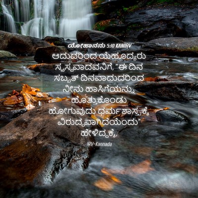 Picture 04 - ಯೋಹಾನನು 5:10 KANIRV - ಆದುದರಿಂದ - Bible Verse Picture
