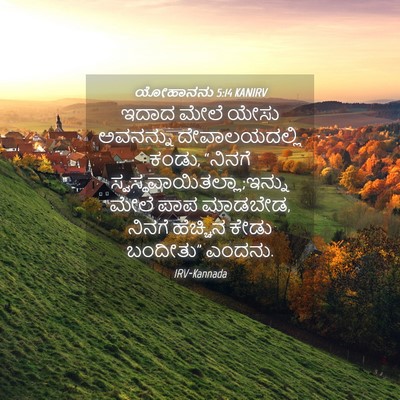 Picture 04 - ಯೋಹಾನನು 5:14 KANIRV - ಇದಾದ ಮೇಲೆ ಯೇಸು - Bible Verse Picture