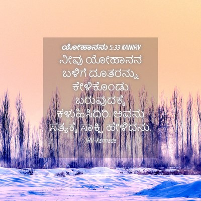Picture 04 - ಯೋಹಾನನು 5:33 KANIRV - ನೀವು ಯೋಹಾನನ ಬಳಿಗೆ - Bible Verse Picture