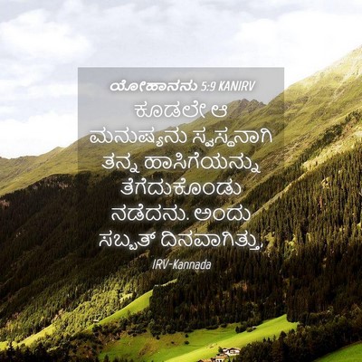 Picture 04 - ಯೋಹಾನನು 5:9 KANIRV - ಕೂಡಲೇ ಆ ಮನುಷ್ಯನು - Bible Verse Picture