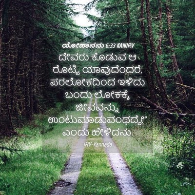 Picture 04 - ಯೋಹಾನನು 6:33 KANIRV - ದೇವರು ಕೊಡುವ ಆ - Bible Verse Picture
