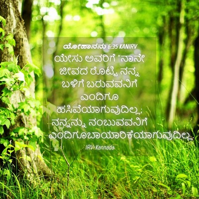 Picture 04 - ಯೋಹಾನನು 6:35 KANIRV - ಯೇಸು ಅವರಿಗೆ “ನಾನೇ - Bible Verse Picture