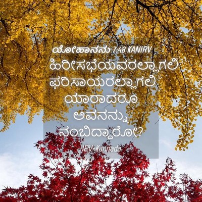 Picture 04 - ಯೋಹಾನನು 7:48 KANIRV -  - Bible Verse Picture