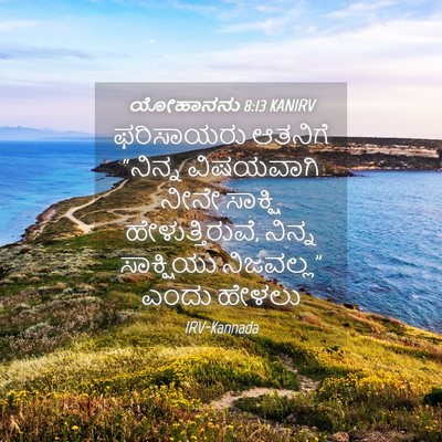 Picture 04 - ಯೋಹಾನನು 8:13 KANIRV - ಫರಿಸಾಯರು ಆತನಿಗೆ - Bible Verse Picture